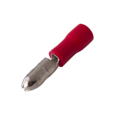 Клемма обжимная круглая D 4 мм/S1.25 с изоляцией ПАПА, Красная  MPD1.25-156