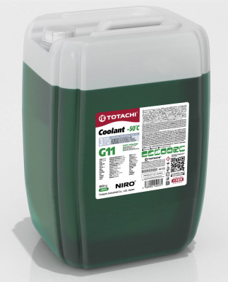 Антифриз TOTACHI Niro Coolant Green -50°С (зеленый) 20 кг 