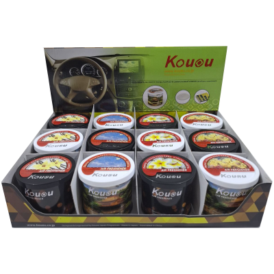 Ароматизатор гелевый металл.банка KOUOU ШОУ-БОКС (МИКС-12)  (уп.)  