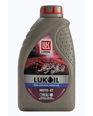 Масло 4-тактное MOTО ЛУКОЙЛ SAE10w30 ,1л.  API SL/ JasoMA2  полусинтетика  (уп.12 шт.) 