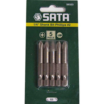 Бита отверточная BIT 6,3 длина 50мм PH-2 (5шт*50323), к-т 59323 SATA 