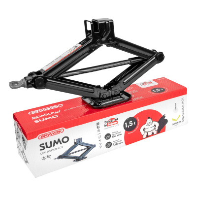 Домкрат ромбовидный винтовой 1.5т, высота 110-340 мм SUMO SKYWAY S01801009 (1/10)