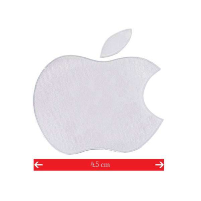 Наклейка металлизированная APPLE,  40*40мм, серебро SKYWAY (SNO.147)