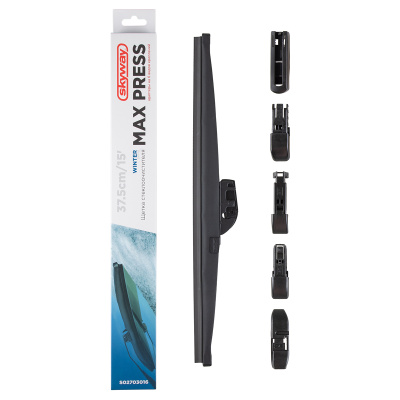 Щетка стеклоочистителя зимняя MAX PRESS 37.5 см (15") 6 адаптеров, SKYWAY 3016 (1/50)