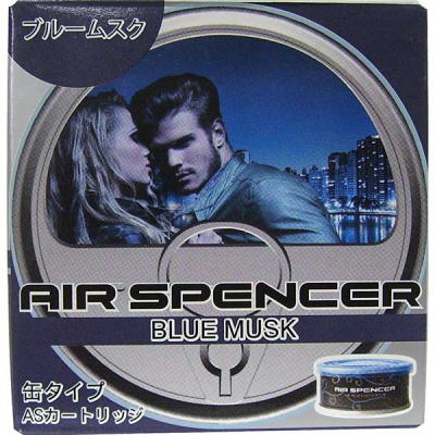 Ароматизатор на панель керамика банка металл AIR SPENSER (A-85) BLUE MUSK/ледяной шторм