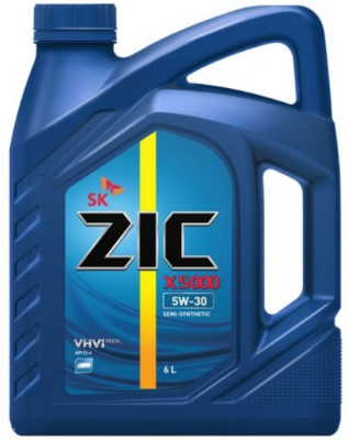 Масло моторное ZIC X 5000  5w30  CI-4/DH1, 6L  п/синт диз (уп 3 шт) 