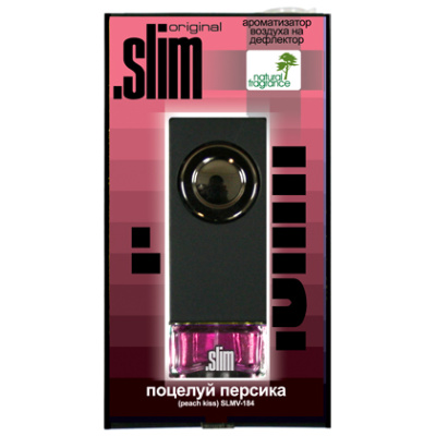 Ароматизатор на дефлектор жидкий SLIM Поцелуй персика (8 мл.) SLMV-184