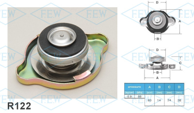 Крышка радиатора R122 (0.9 kg/cm2) FUTABA