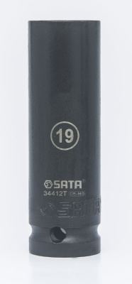 Головка торцевая 1/2" ( 6 гран) высокая, усиленная, тонкостенная 19 мм   34412T SATA  