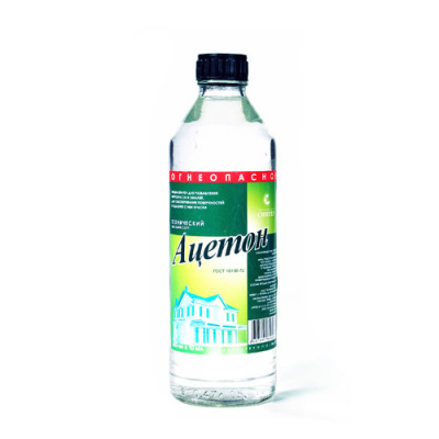Ацетон,  0,45 л. стекло  ГОСТ 2768-84 (уп. 20 шт.)