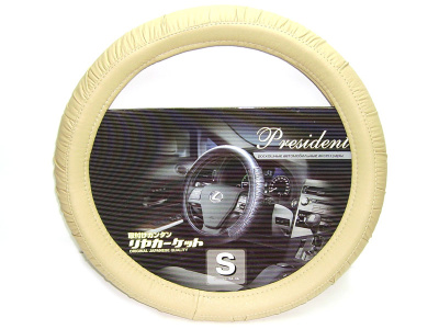 Оплетка экокожа комбинированная AutoLand PRESIDENT (1501001-011CF/ 812-01 COF), кофе, размер S, шт.