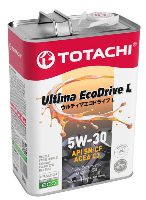 Масло моторное TOTACHI UltimaEcoDrive L SN/CF 5W30 ( 4 л.) синт PAO+Ester (уп.6 шт.)