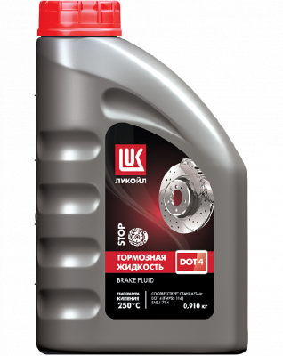 Тормозная жидкость DOT-4, 1 л, 910 г  ЛУКОЙЛ  (уп. 12шт.) 