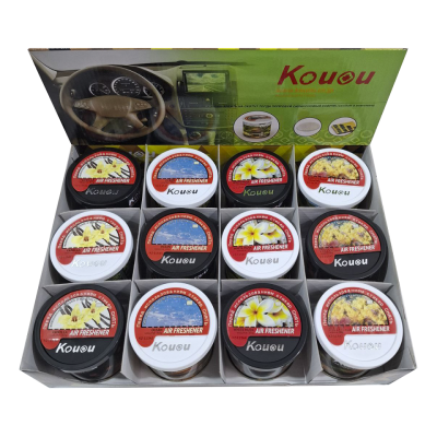 Ароматизатор гелевый металл.банка KOUOU ШОУ-БОКС (МИКС-12)  (уп.)  
