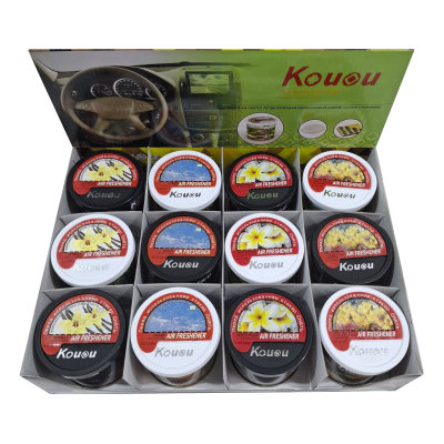 Ароматизатор гелевый металл.банка KOUOU ШОУ-БОКС (МИКС-12)  (уп.)  