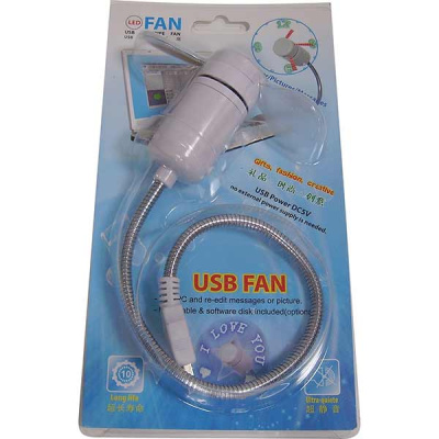 Вентилятор USB LED-таймер-часы
