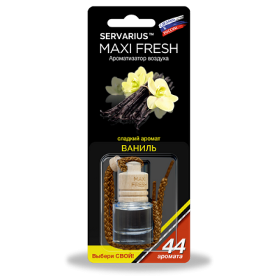 Ароматизатор жидкий подвесной (бутылочка) ВАНИЛЬ, 5 мл MAXIFRESH HMF-6  (1/16)