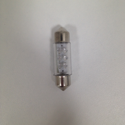 Светодиод T11*36 12V RED 6LED S8.5 (Маяк) (12T11*36/38-R/6 LED)