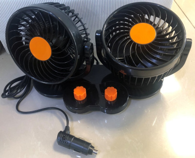 Вентилятор двойной 24V D130мм, 2 регулятора, T 518