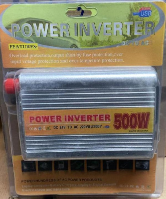 Инвертер (преобразователь напряжения) 24V в 220V ( 500 Вт)