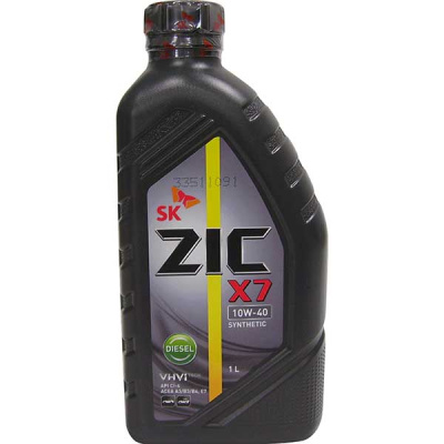 Масло моторное ZIC X7 Diesel 10w40 CI-4/SL (E7,A3/B3, A3/B4), 1л  (синтетика) (1/12)