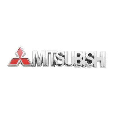 Шильдик металлопластик MITSUBISHI + эмблема, хром SKYWAY (S4)