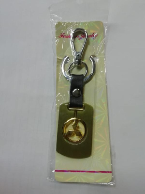 Брелок металлический с кольцом и карабином, MITSUBISHI (39353)