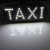 Знак-табло TAXI на стекло овал, 12/24V, водонепроницаемый, присоски, с выключателем (белый свет)