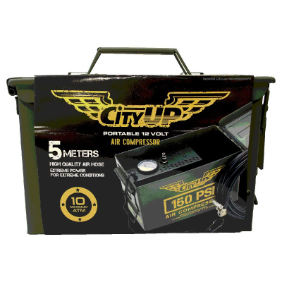 Компрессор метал корпус MAJOR, 12V, 40 л/мин, 3 переходника, шланг 5м, AC-595 CityUp (1/3)