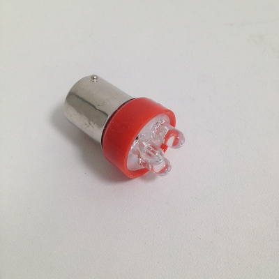 Светодиод T15 12V RED  3LED BA15s (МАЯК) (12T15-RED/3LED)