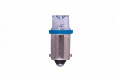 Светодиод T 8 12V BLUE  конус BA9S  Маяк (12/4-BLUE/C)