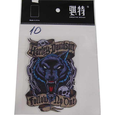 Наклейка  Harley Davidson / Волк синий Follow no One  CLXT-674 